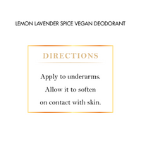 LEMON LAVENDER SPICE VEGAN DEODORANT