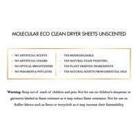 MOLECULAR ECO CLEAN DRYER SHEET 80 LOADS