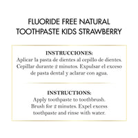 FLUORIDE FREE NATURAL TOOTHPASTE KIDS STRAWBERRY 100 GR