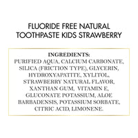 FLUORIDE FREE NATURAL TOOTHPASTE KIDS STRAWBERRY 100 GR