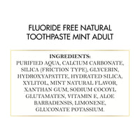 FLUORIDE FREE NATURAL TOOTHPASTE MINT ADULT 150 GR