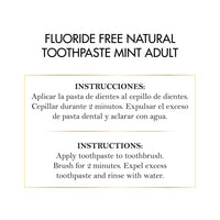 FLUORIDE FREE NATURAL TOOTHPASTE MINT ADULT 150 GR