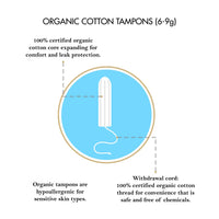ELIXIR 100% ORGANIC COTTON TAMPONS (16ct)