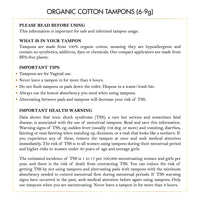 ELIXIR 100% ORGANIC COTTON TAMPONS (16ct)